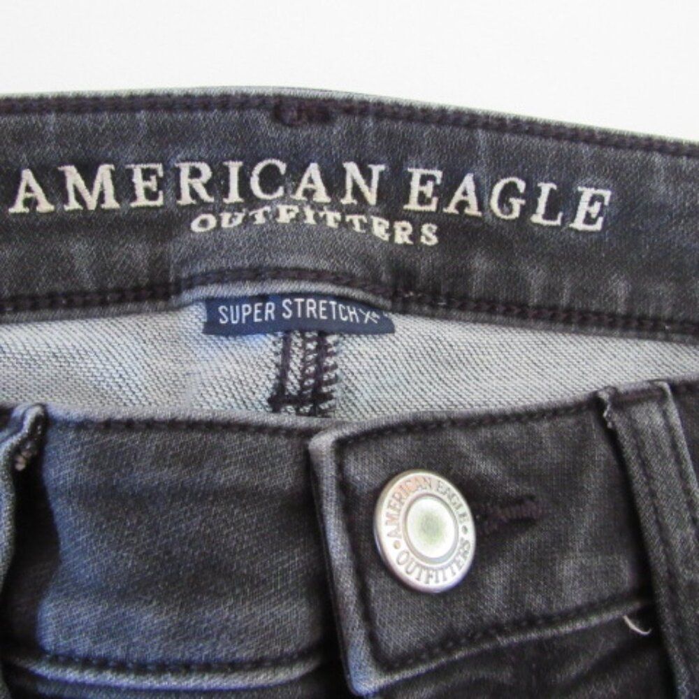 American Eagle Outfitters Super Stretch Blue and Black Jeggings Size 8 Short - Picture 3 of 11